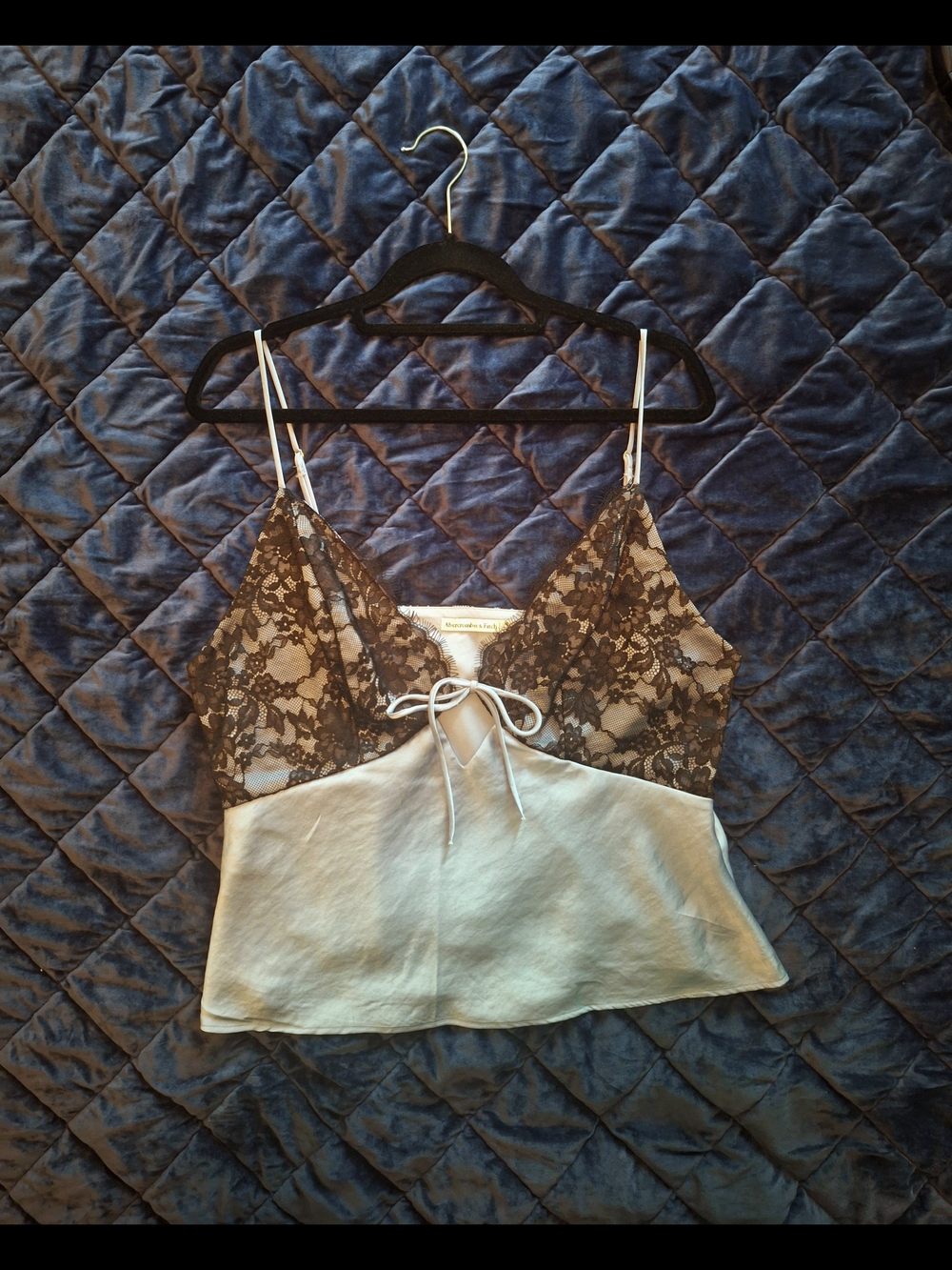 Abercrombie Icy Blue Lace-Trim Cami